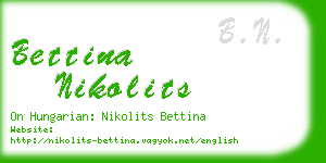 bettina nikolits business card